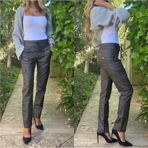 Bevy Flog Ali Cargo Pants Black Coated Pants Made in Israel Size 25